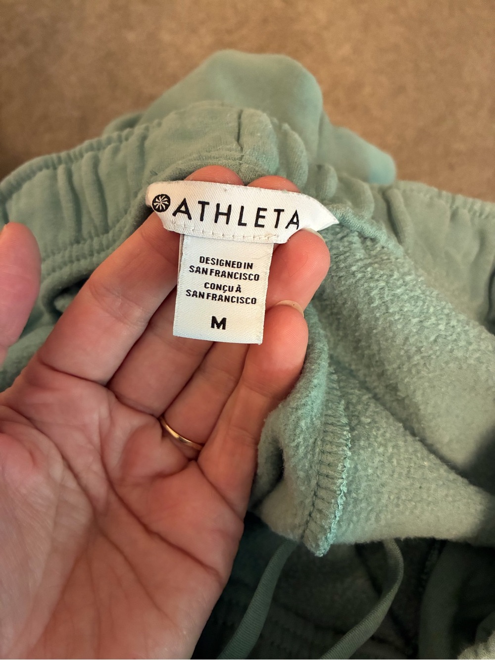ATHLETA Women's Forever Fleece High Rise Jogger Size M In Juniper Green - Picture 2 of 5
